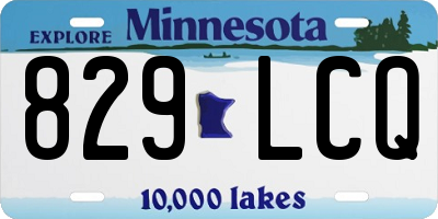 MN license plate 829LCQ
