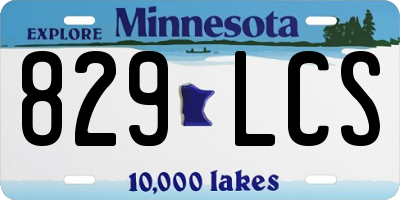 MN license plate 829LCS