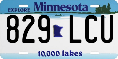 MN license plate 829LCU