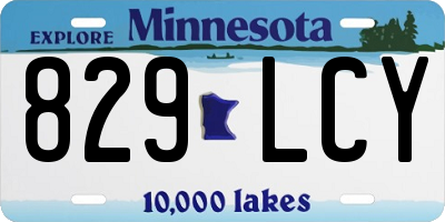 MN license plate 829LCY