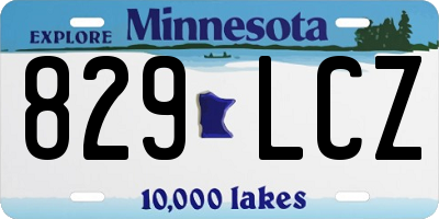 MN license plate 829LCZ