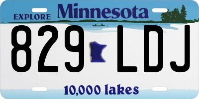 MN license plate 829LDJ