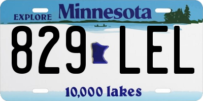 MN license plate 829LEL