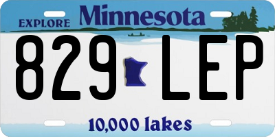 MN license plate 829LEP