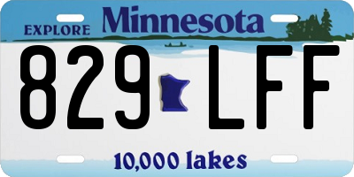 MN license plate 829LFF