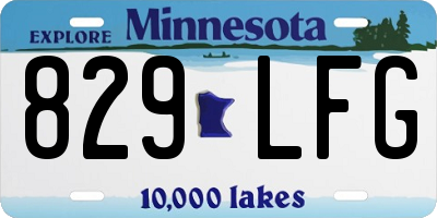 MN license plate 829LFG