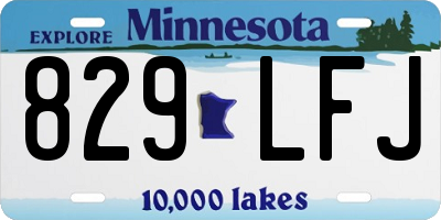 MN license plate 829LFJ