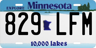MN license plate 829LFM
