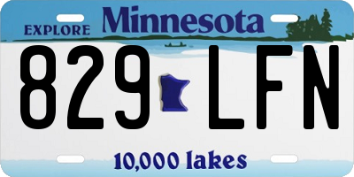 MN license plate 829LFN