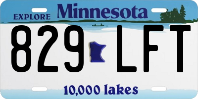 MN license plate 829LFT
