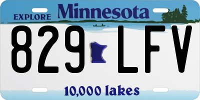 MN license plate 829LFV