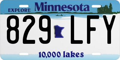 MN license plate 829LFY