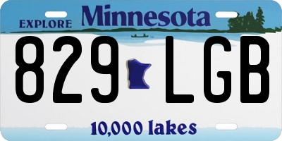 MN license plate 829LGB
