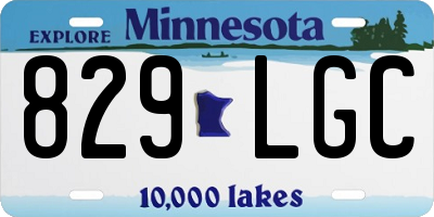 MN license plate 829LGC