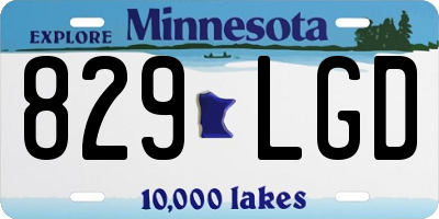 MN license plate 829LGD