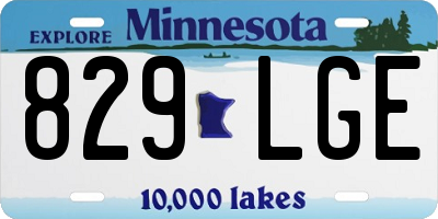 MN license plate 829LGE