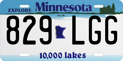 MN license plate 829LGG
