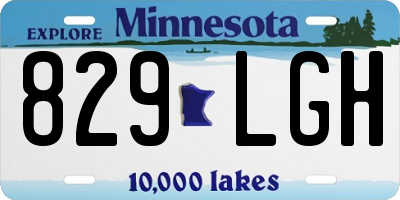 MN license plate 829LGH