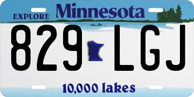 MN license plate 829LGJ