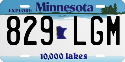 MN license plate 829LGM