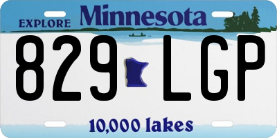 MN license plate 829LGP