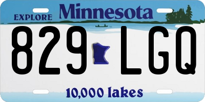 MN license plate 829LGQ