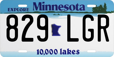MN license plate 829LGR