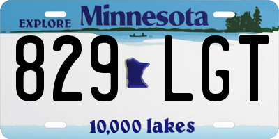 MN license plate 829LGT