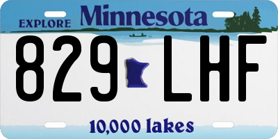 MN license plate 829LHF