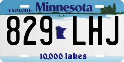 MN license plate 829LHJ