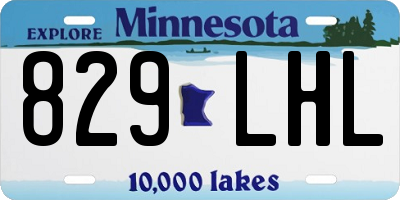 MN license plate 829LHL