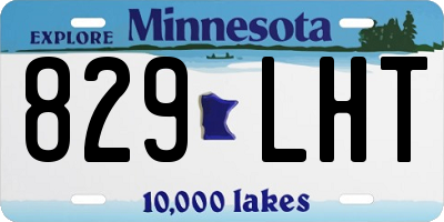 MN license plate 829LHT