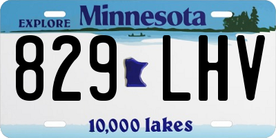 MN license plate 829LHV