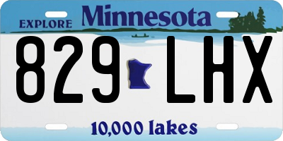 MN license plate 829LHX