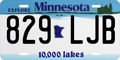 MN license plate 829LJB