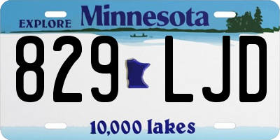 MN license plate 829LJD