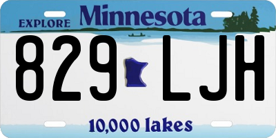 MN license plate 829LJH