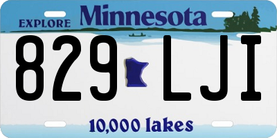 MN license plate 829LJI