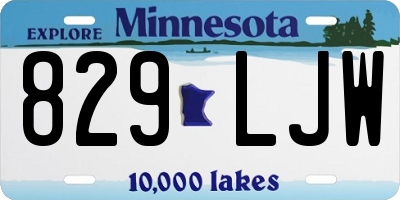 MN license plate 829LJW