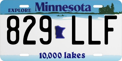 MN license plate 829LLF