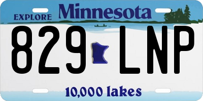 MN license plate 829LNP
