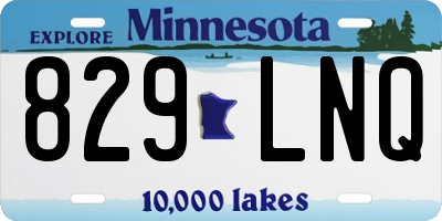 MN license plate 829LNQ