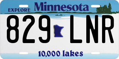 MN license plate 829LNR
