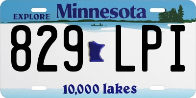 MN license plate 829LPI
