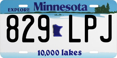 MN license plate 829LPJ