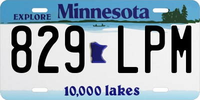 MN license plate 829LPM