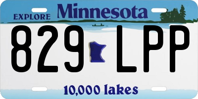 MN license plate 829LPP
