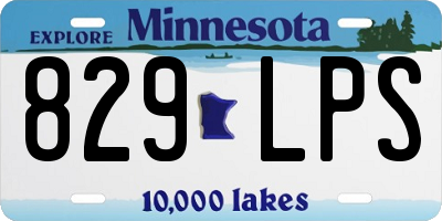MN license plate 829LPS