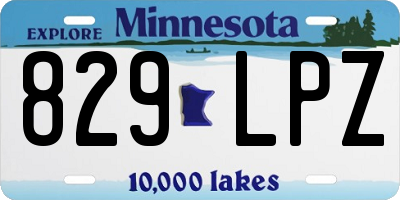 MN license plate 829LPZ