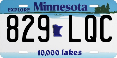 MN license plate 829LQC
